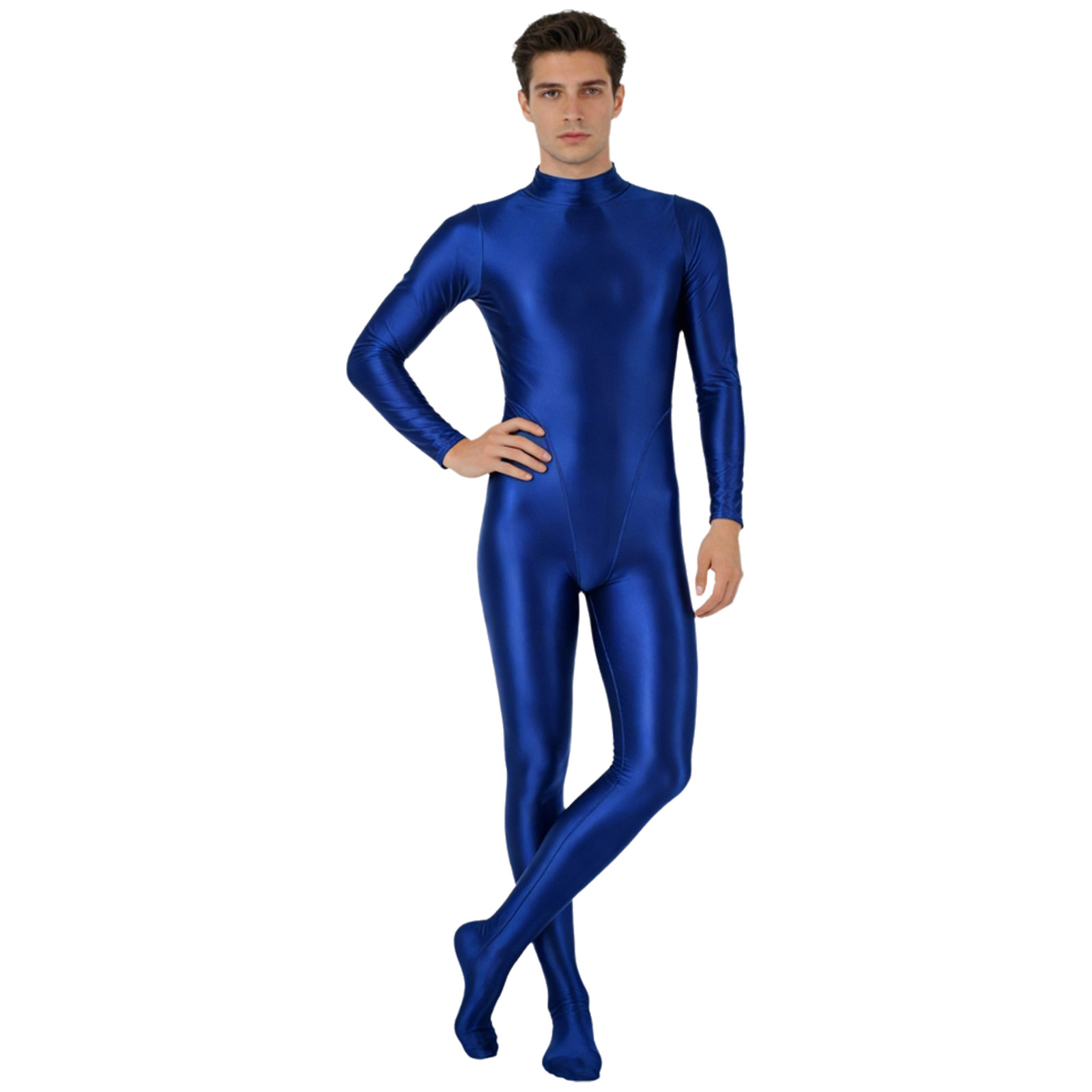Wetsuit Men - Męski błyszczący jednoczęściowy strój kąpielowy, olejowo