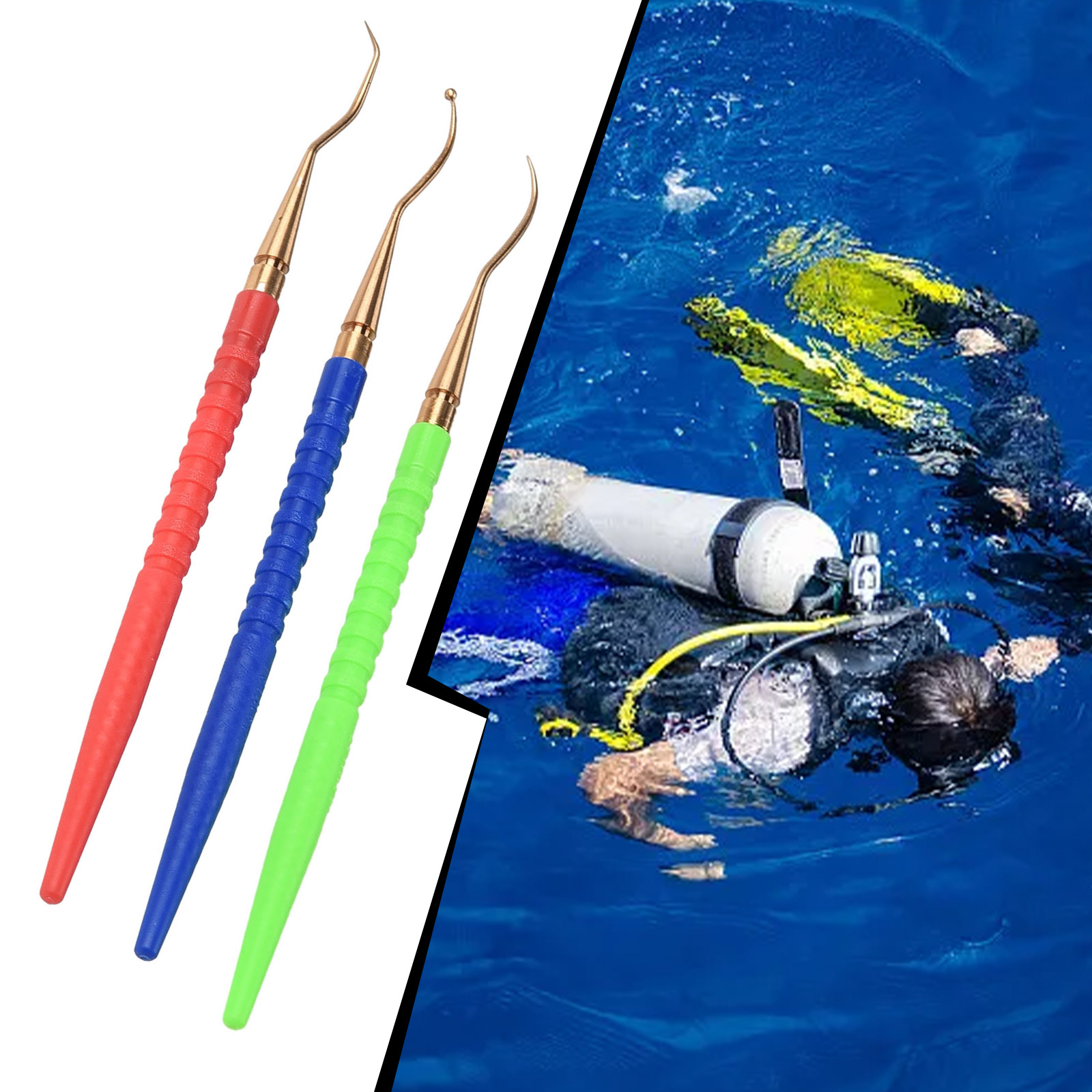Snorkel Set - Zestaw 3 szt. mosiężnych haczyków do
